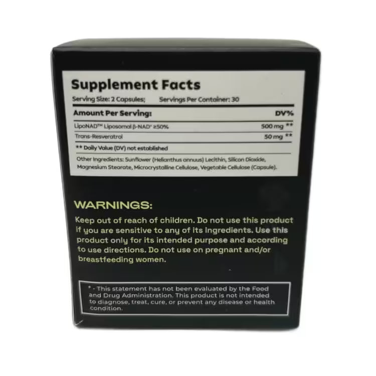 NAD + ADVANCED Liposomal + RESVERATROL  Cata - Kor 🇺🇸